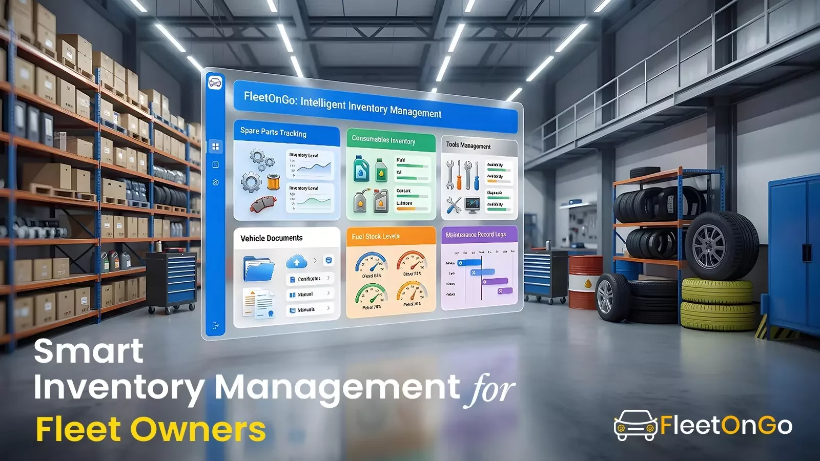 FleetOnGo’s smart inventory management dashboard.