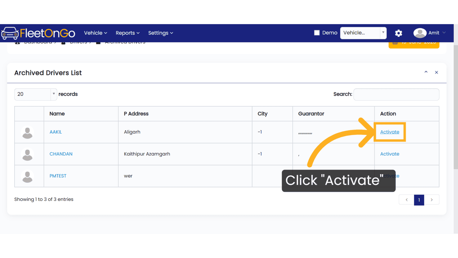 Click 'Activate'