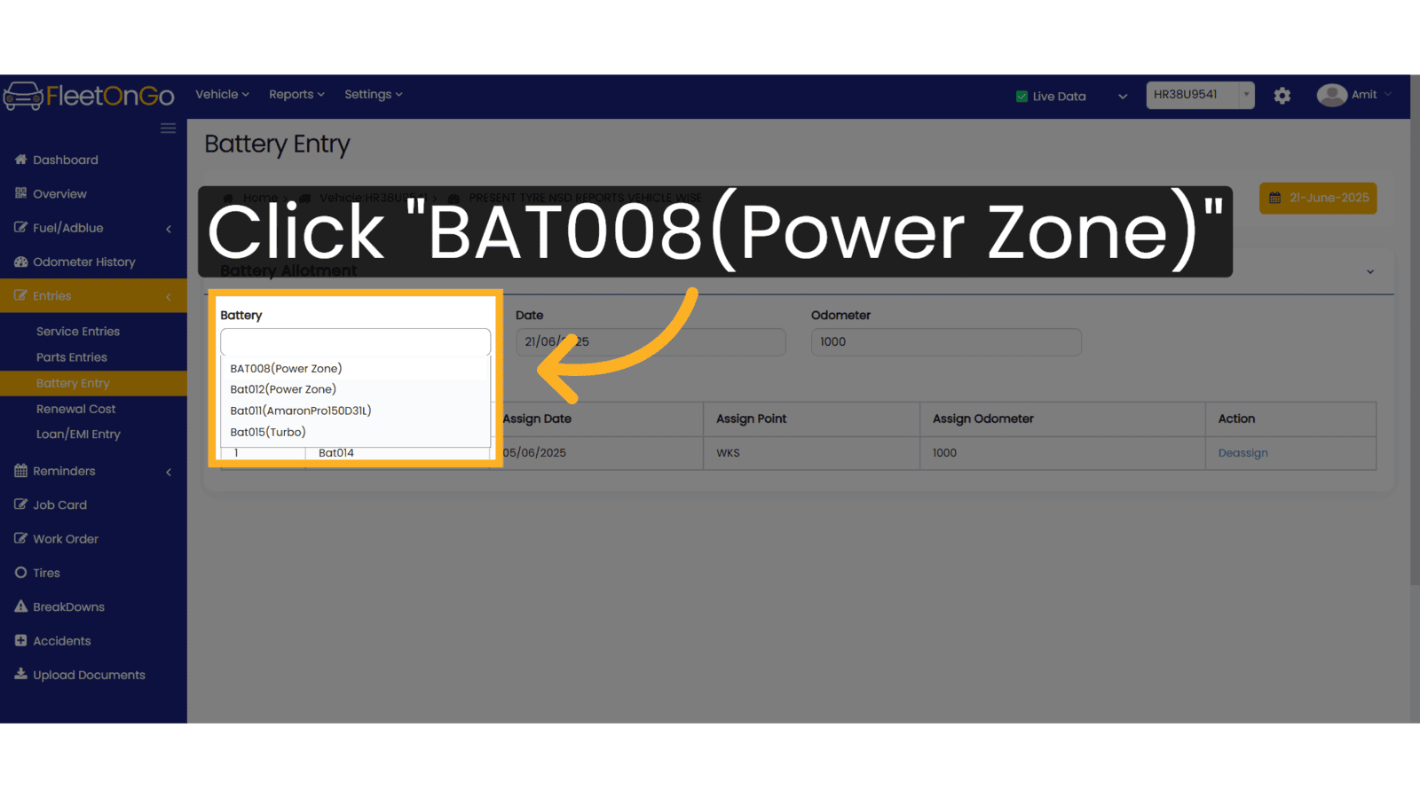 Click 'BAT008(Power Zone)'