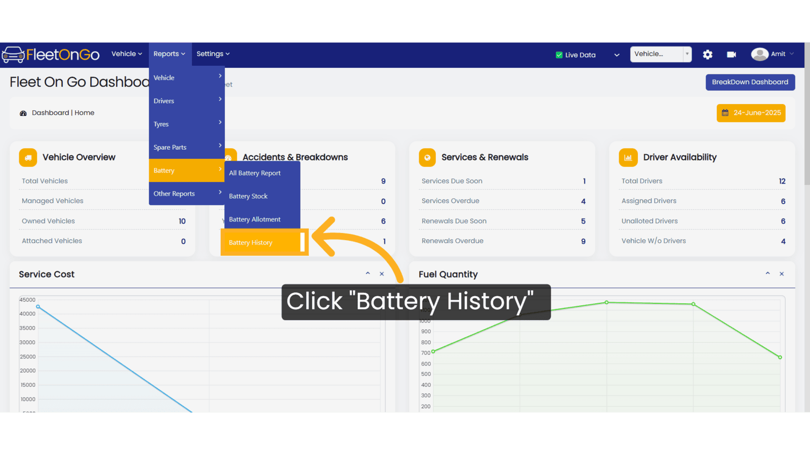 Click 'Battery History'