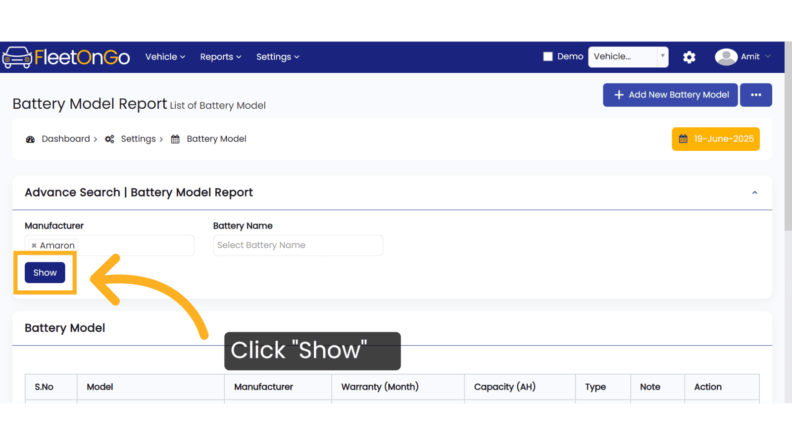 Click 'Show'