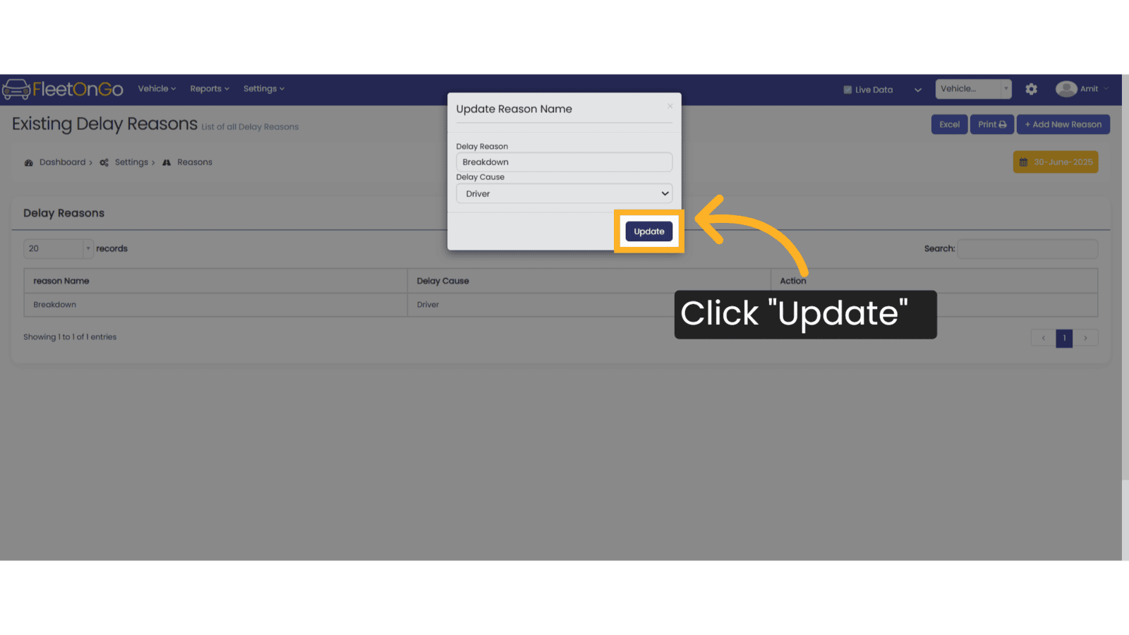 Click 'Update'