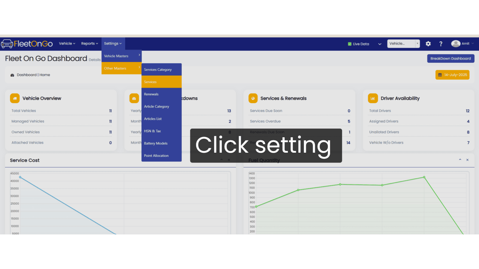Click setting