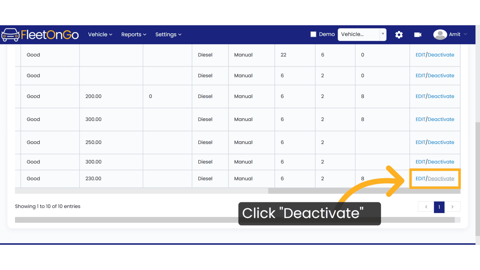 Click 'Deactivate'