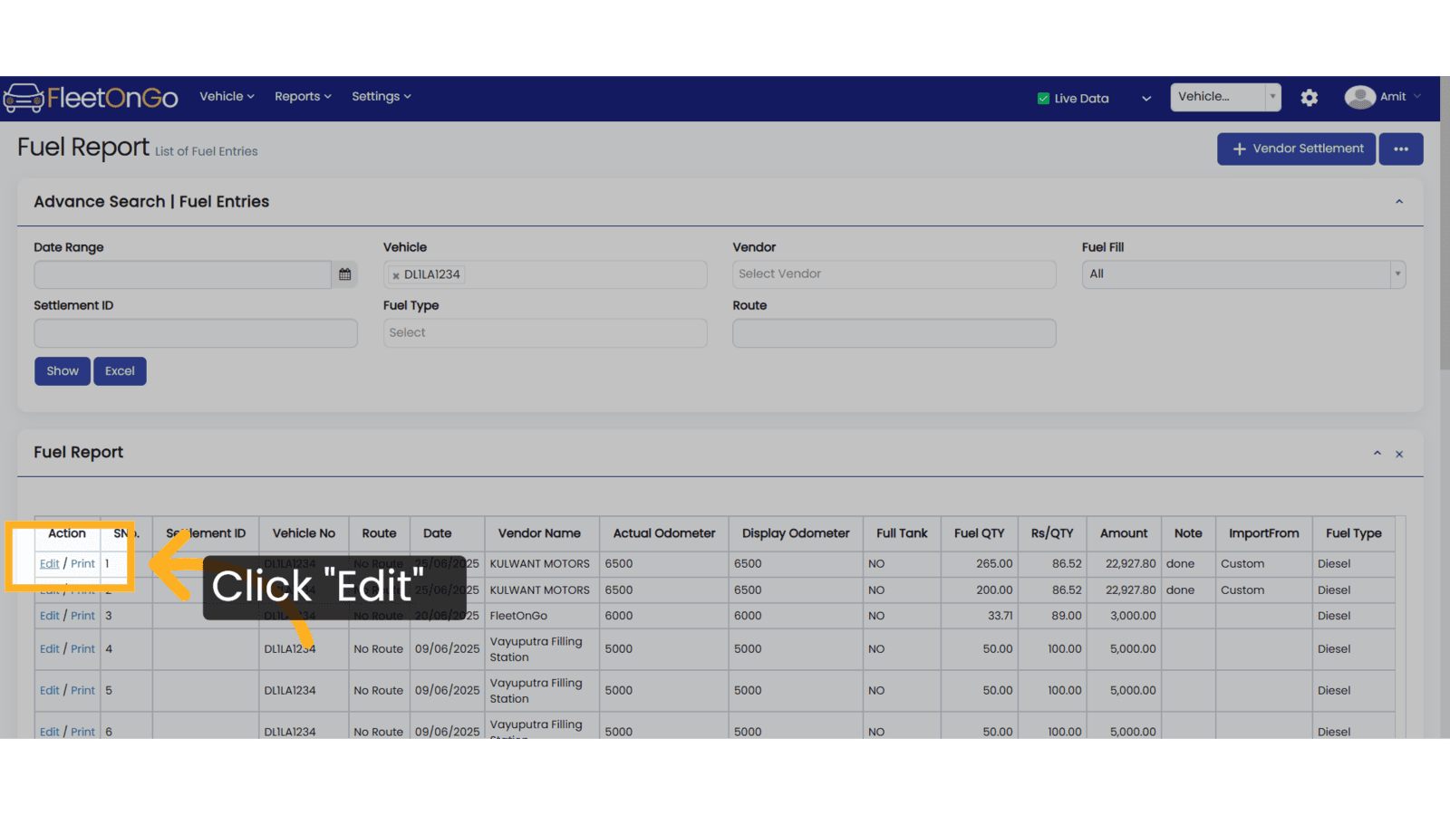 Click 'Edit'