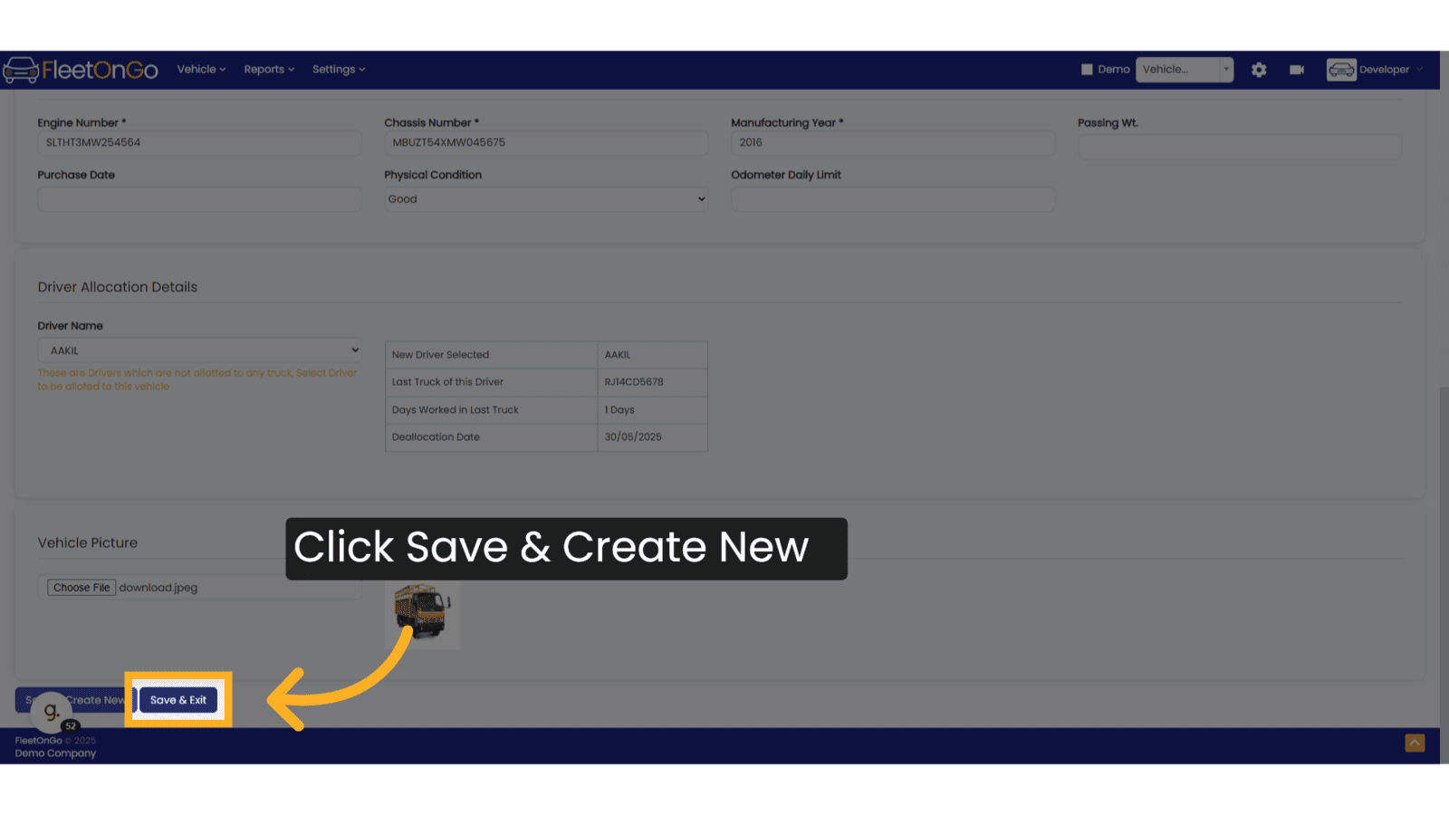 Click Save & Create New
