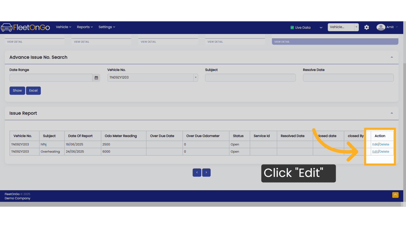 Click 'Edit'