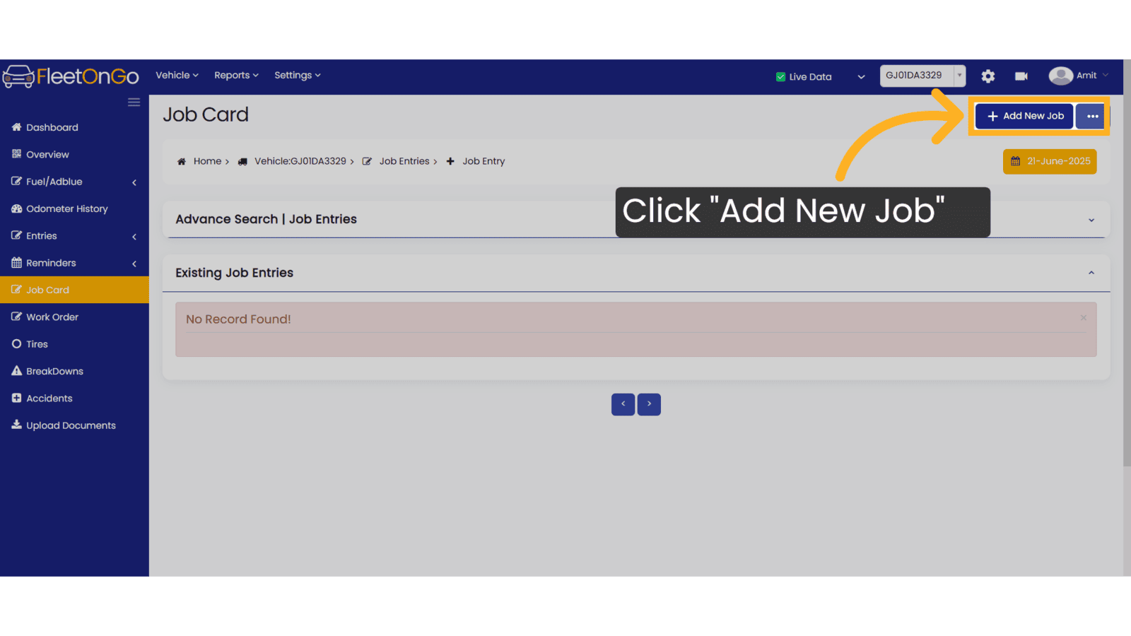 Click 'Add New Job'