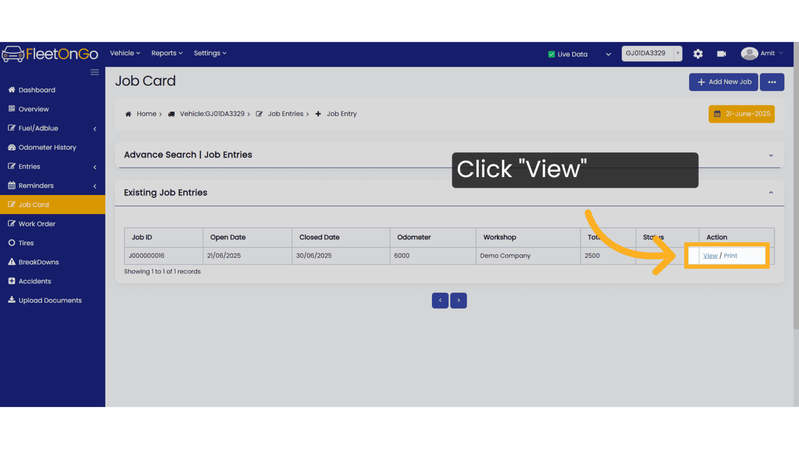 Click 'View'
