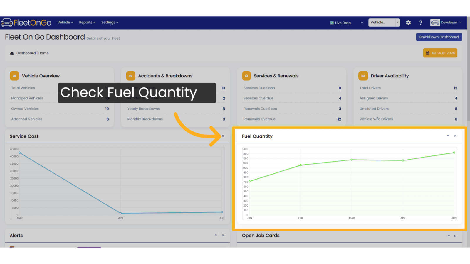 Click 'Fuel Quantity'