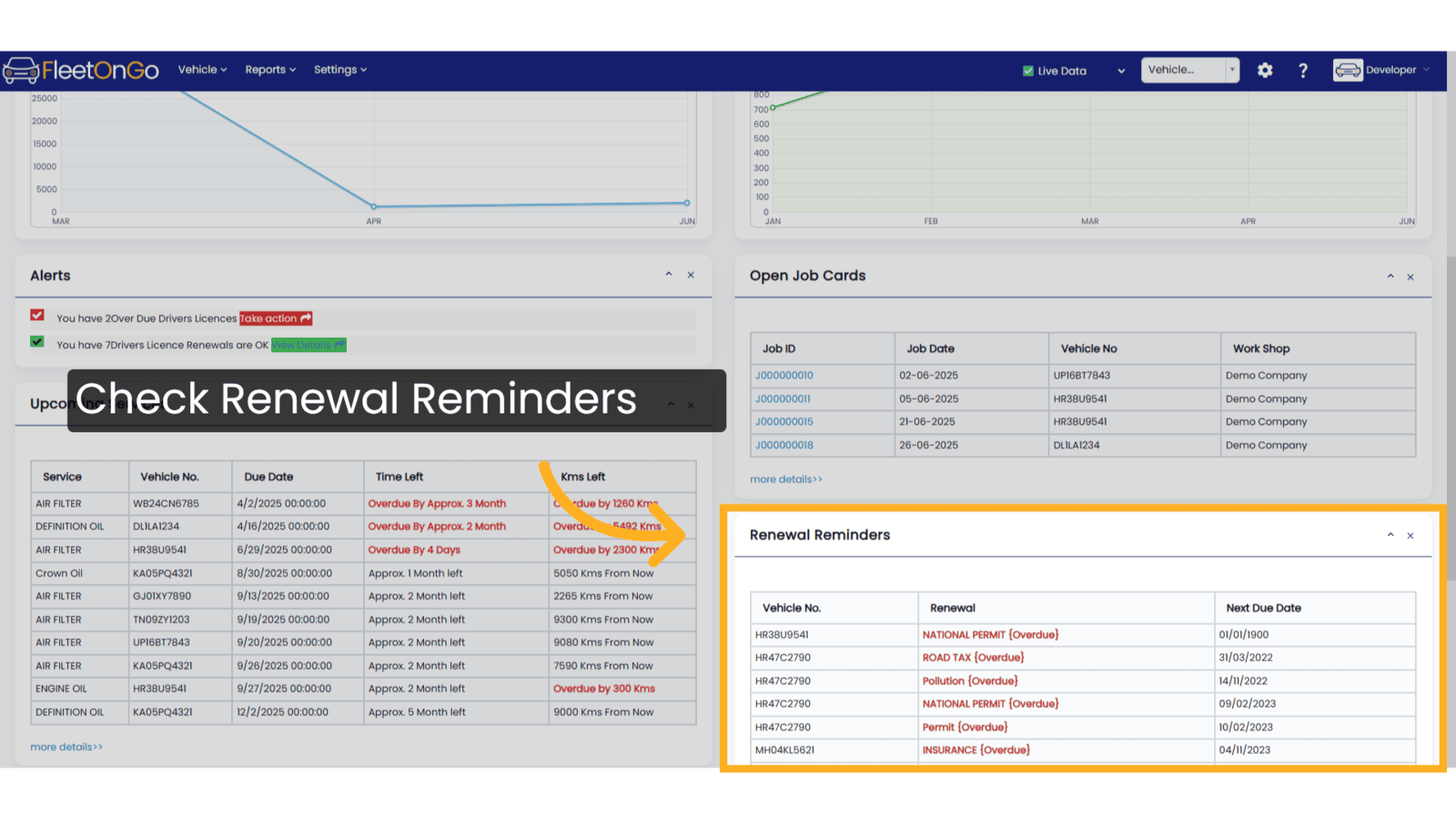 Click 'Renewal Reminders'