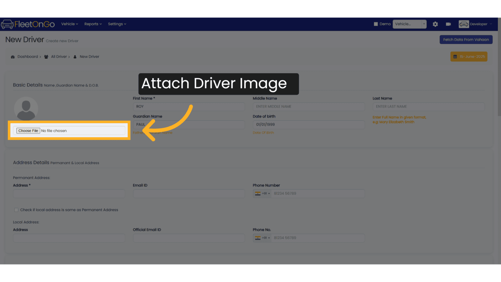 Add Driver Image