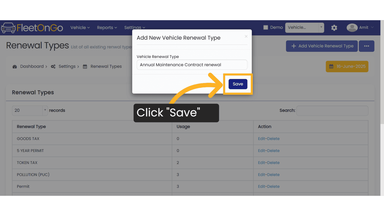 Click save
