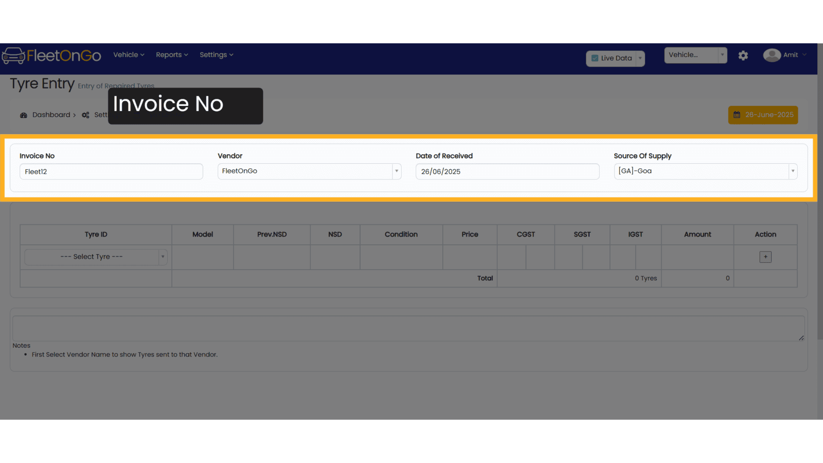 Invoice No