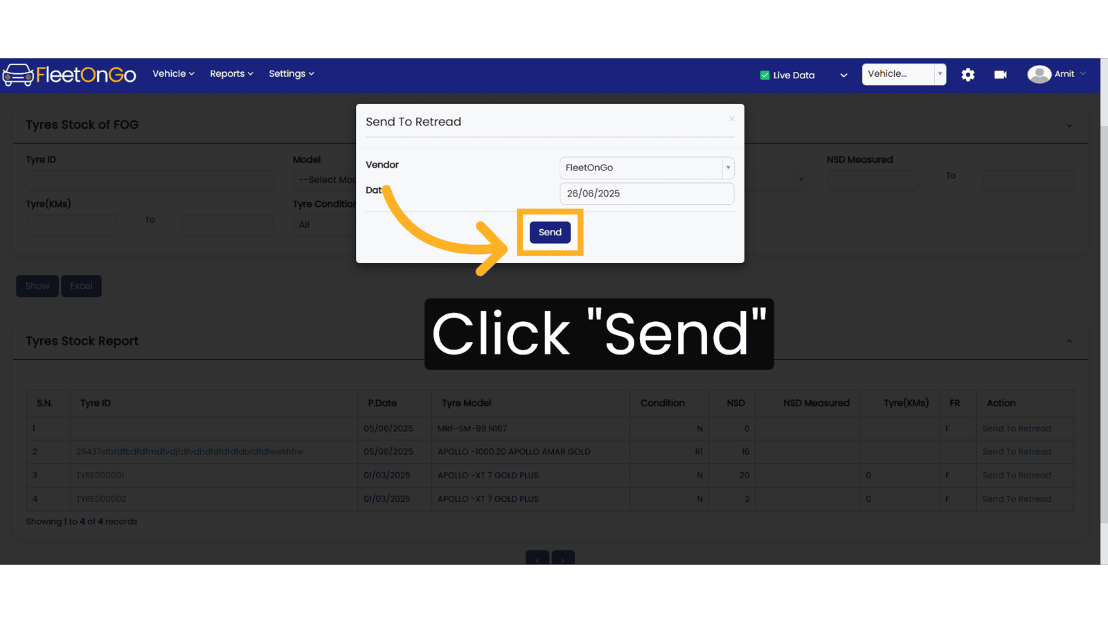 Click 'Send'