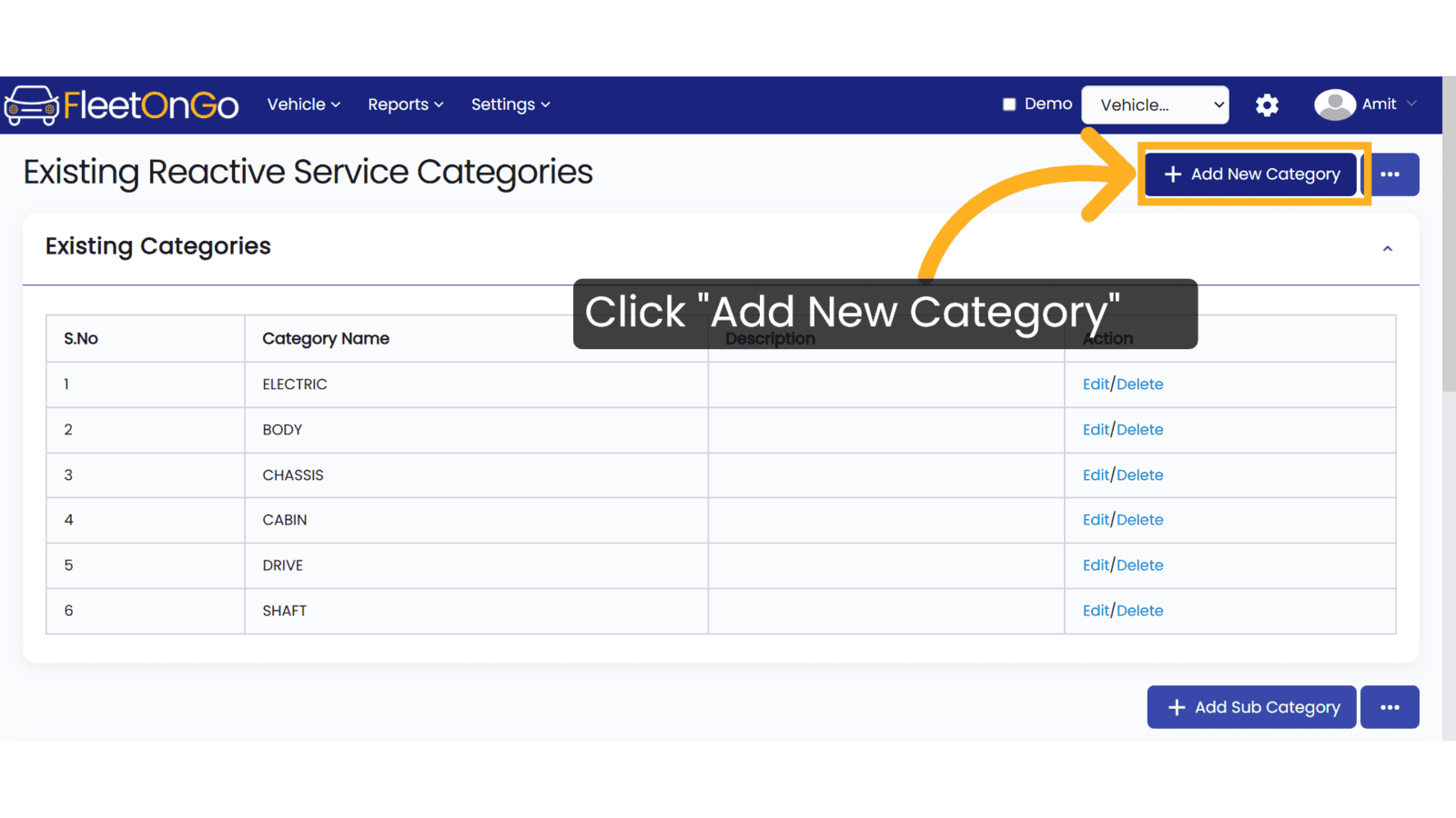 Click 'Add New Category'