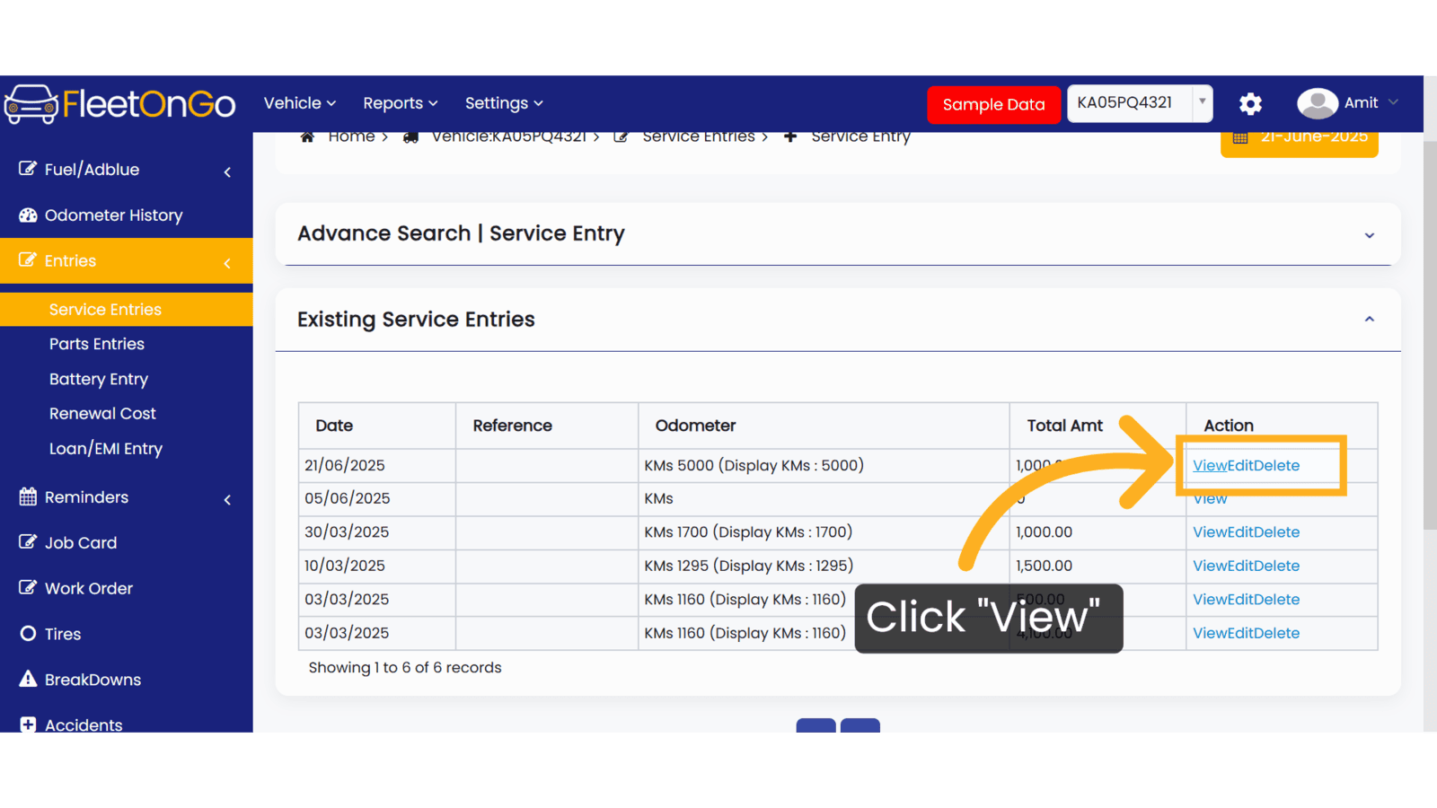 Click 'View'