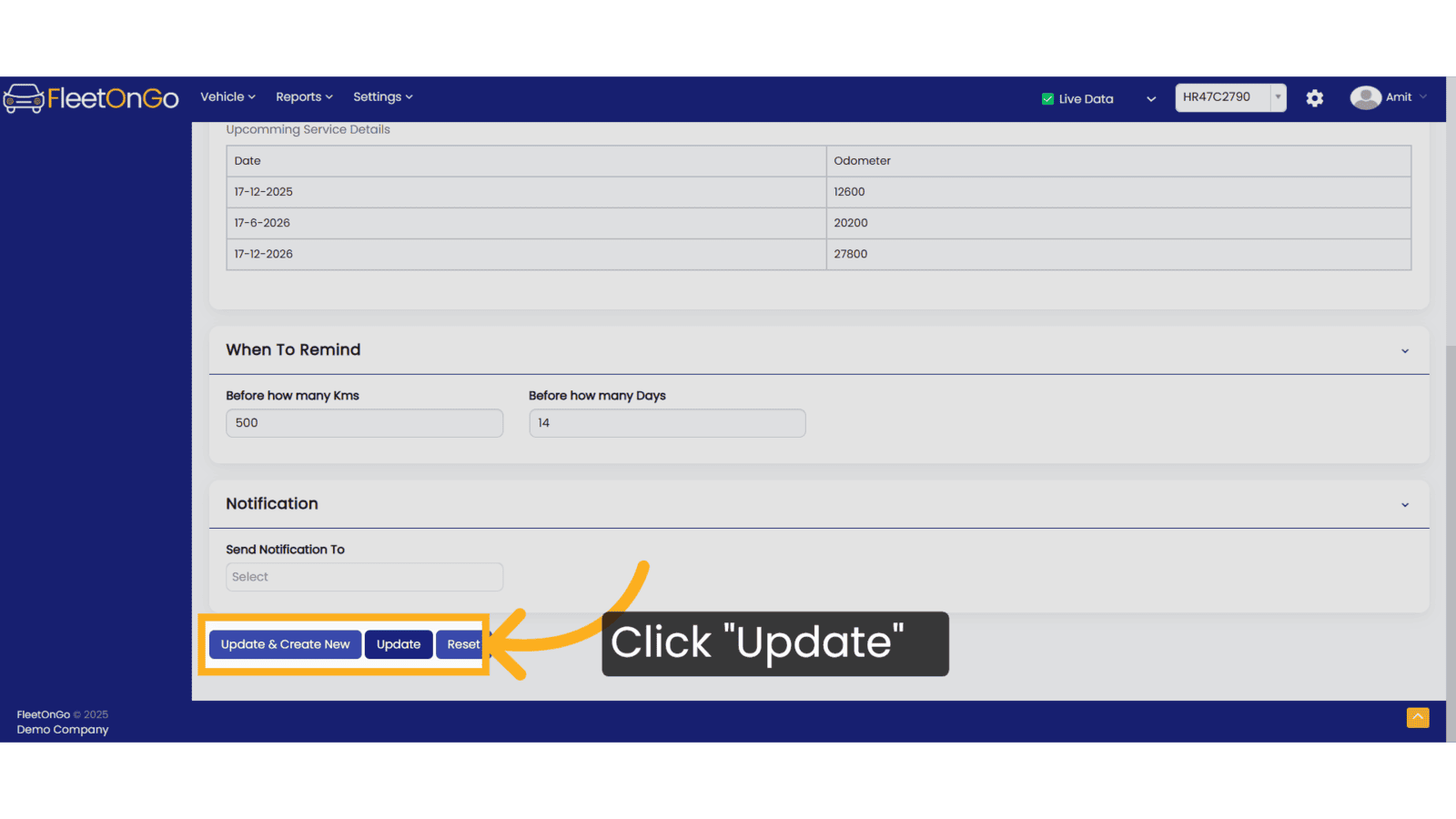 Click 'Update'