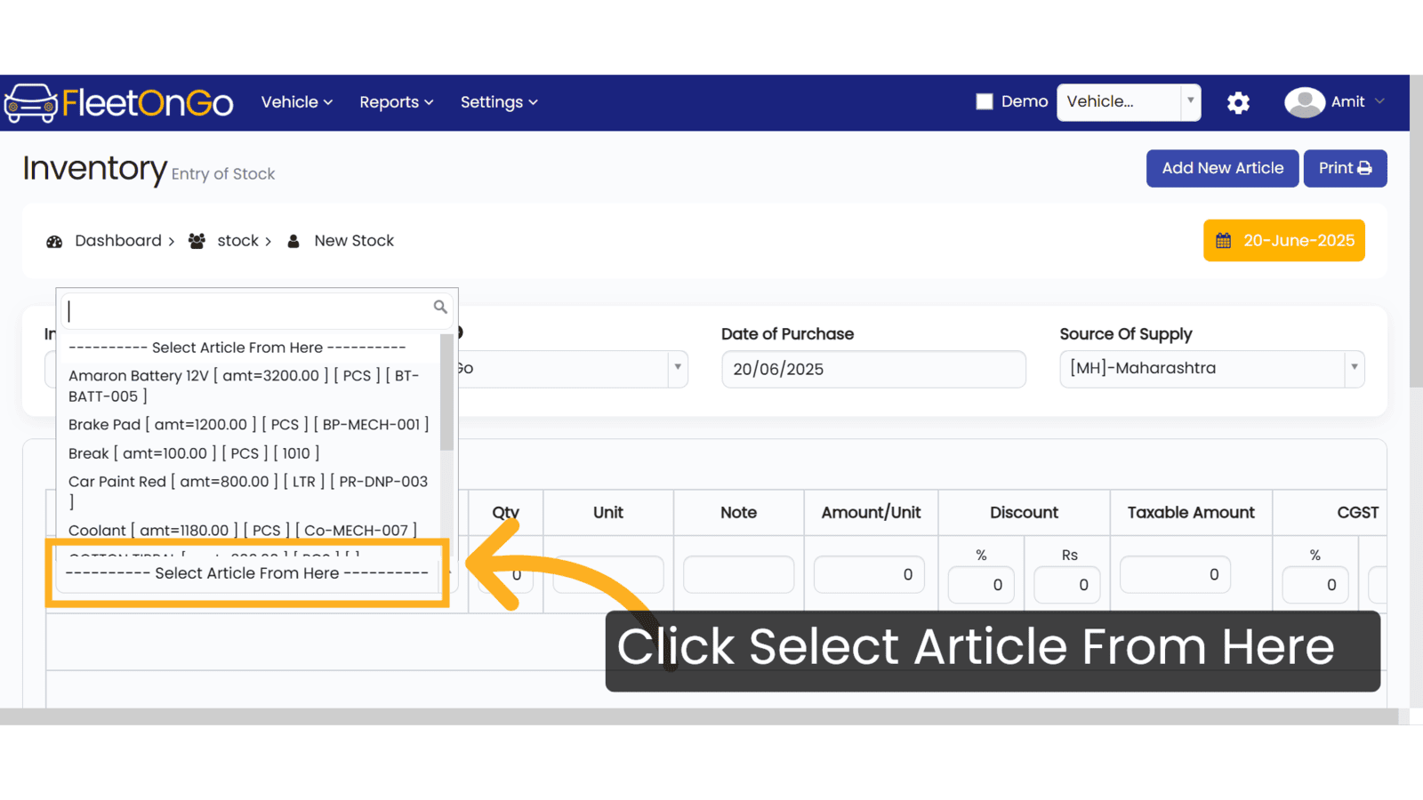 Click Select Article From Here