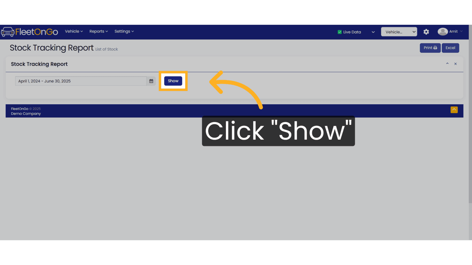 Click 'Show'