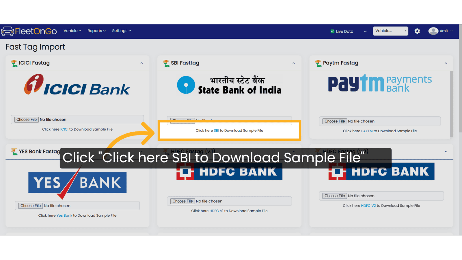 Click 'Click here SBI to Download Sample File'