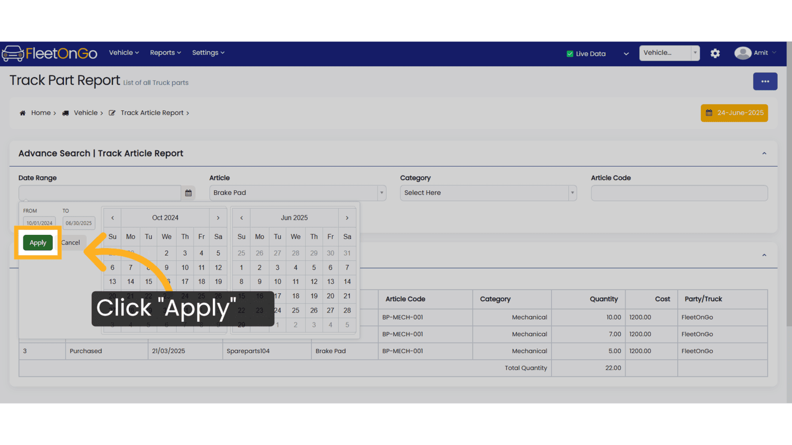 Click 'Apply'