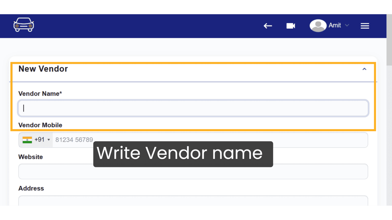 Vendor Name