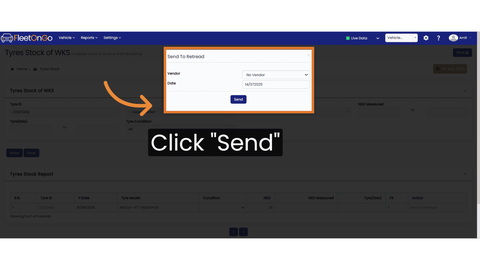 Click 'Send'