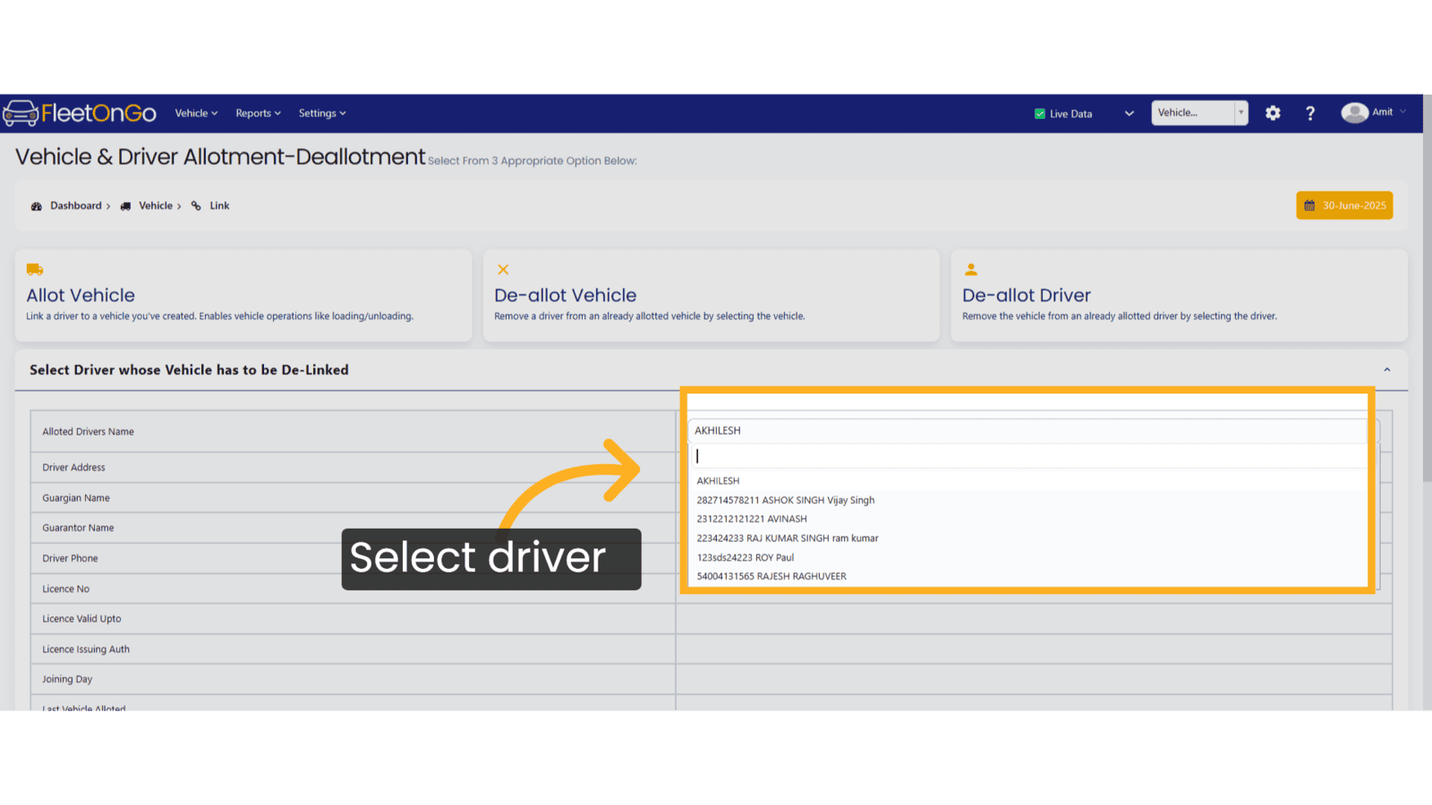 Select driver