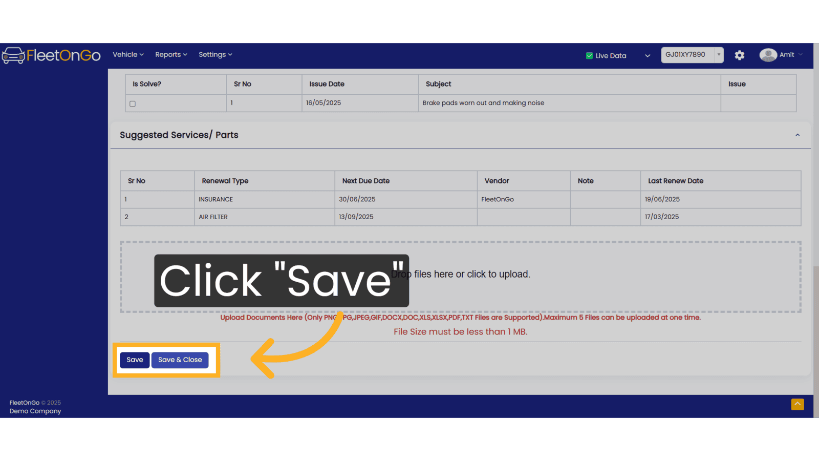 Click 'Save'